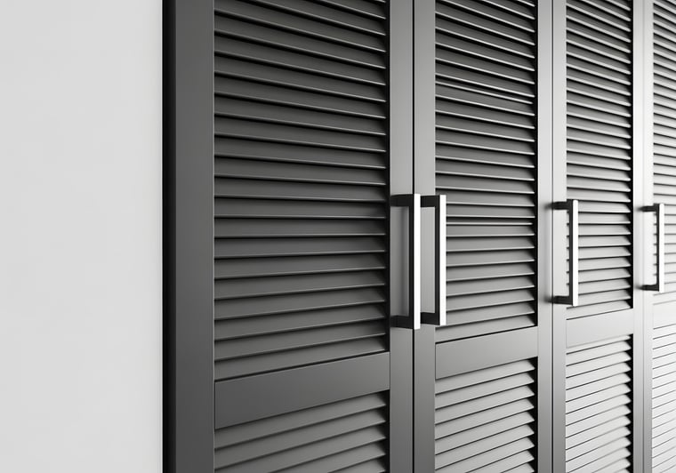 Louvered pantry cabinet