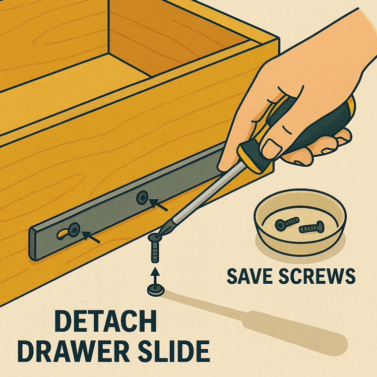 detach-the-drawer -slide