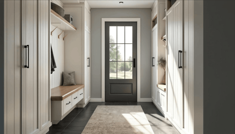 Mudroom cabinets entryway